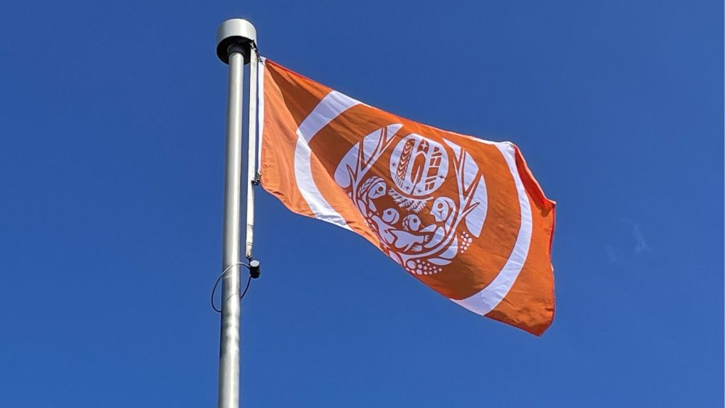 The survivor flag flapping in the wind