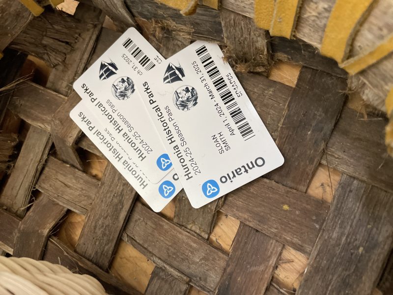 Season passes in a basket