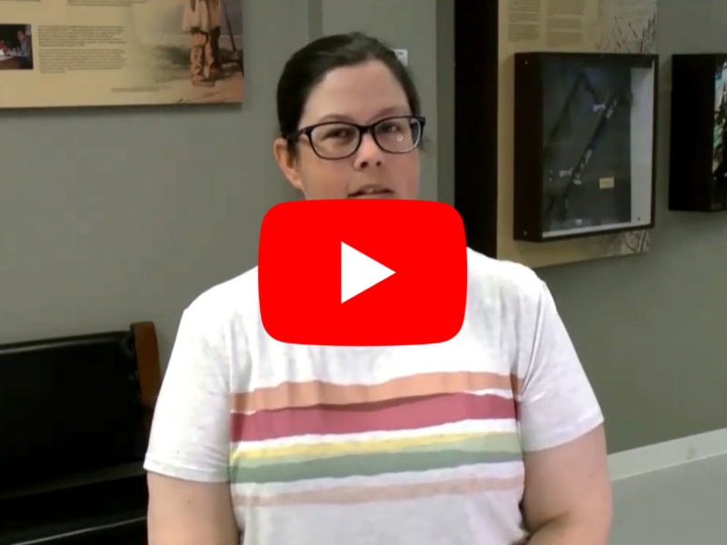 A still of Cassandra Forget speaking
