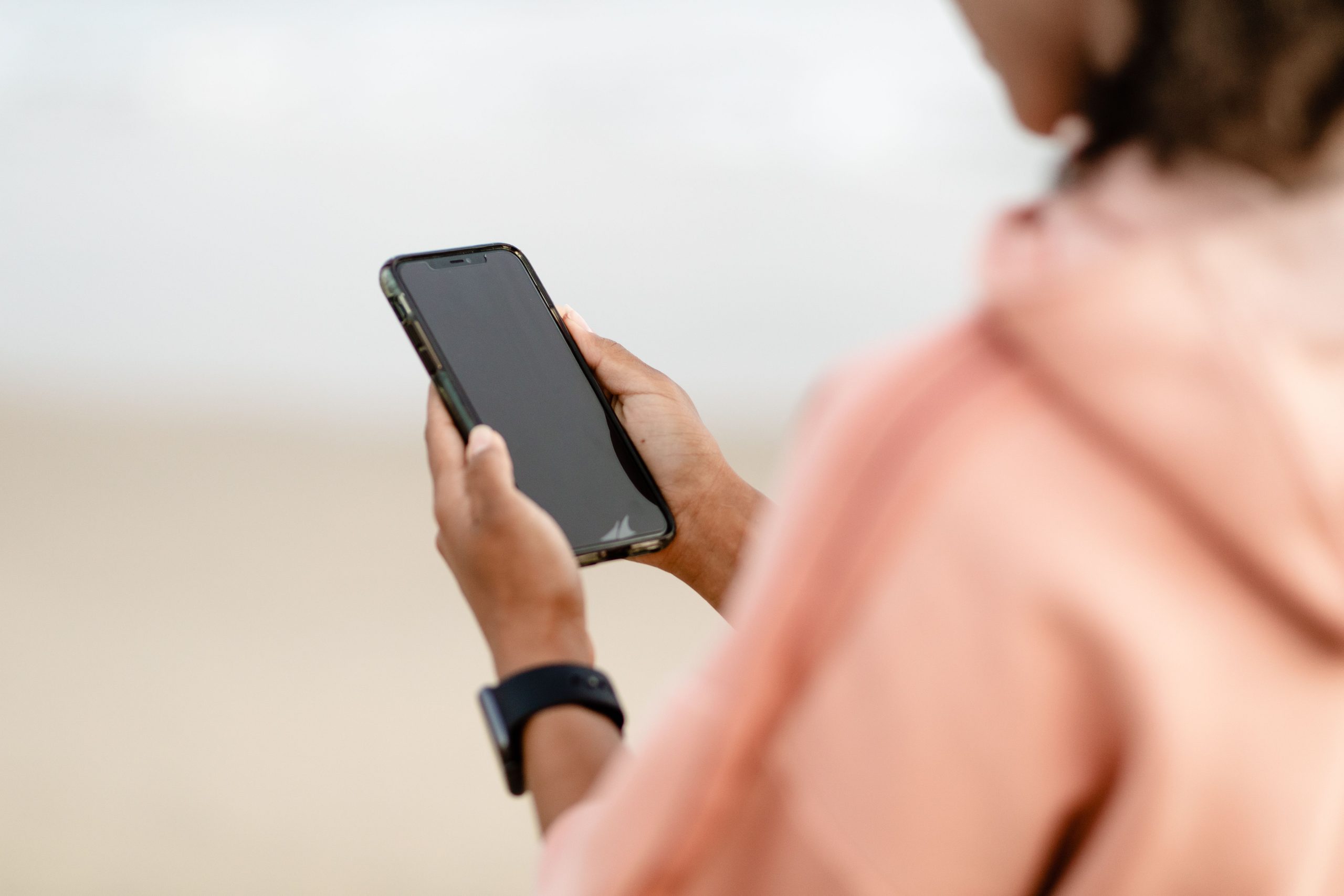 Someone looking at their phone