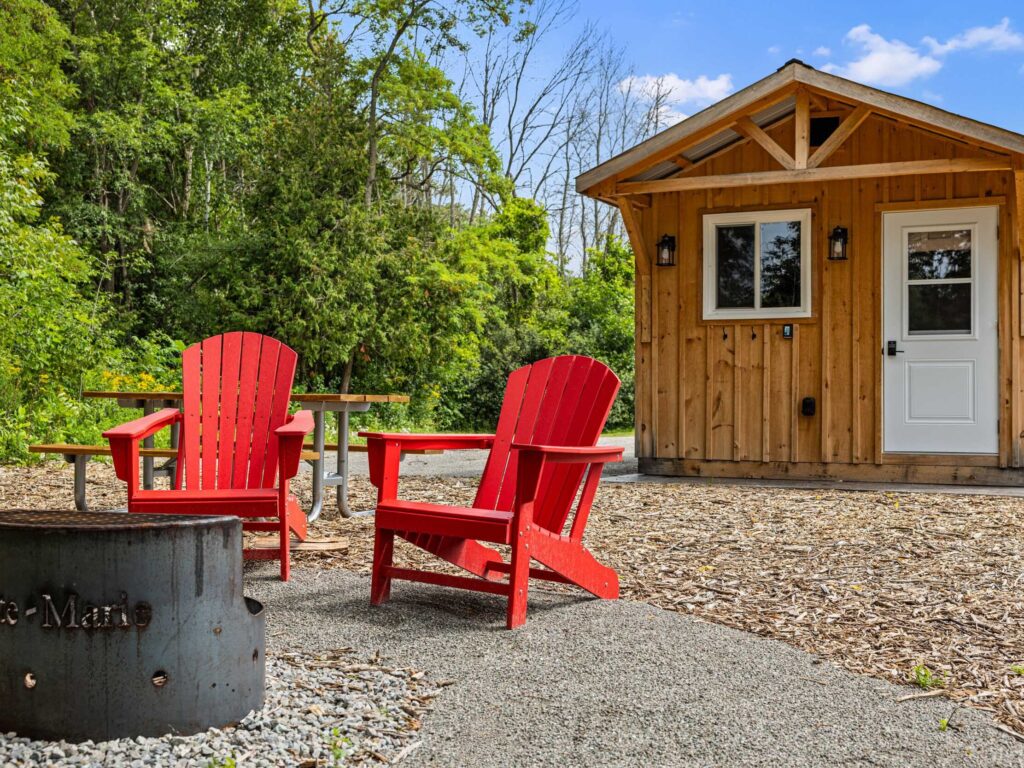 One of the cabins at Sainte-Marie