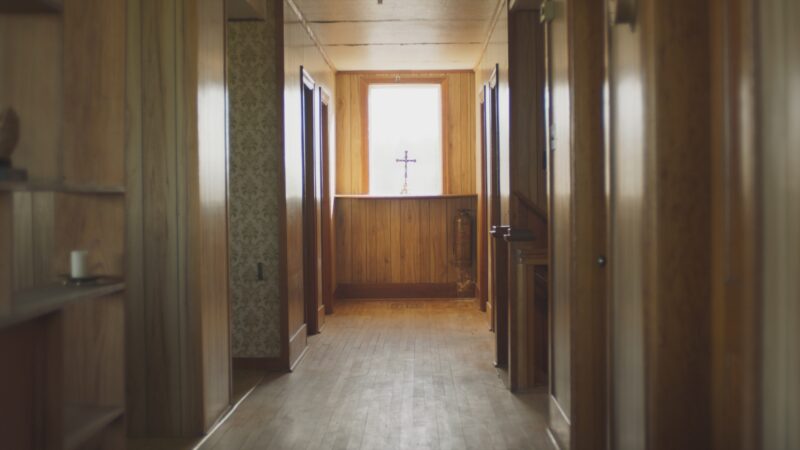 An internal hallway at Holy Angels